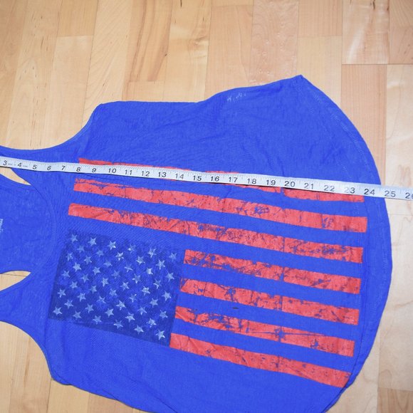 MADE IN THE USA Women's Jr's L AMERICAN FLAG Tank - Picture 3 of 5